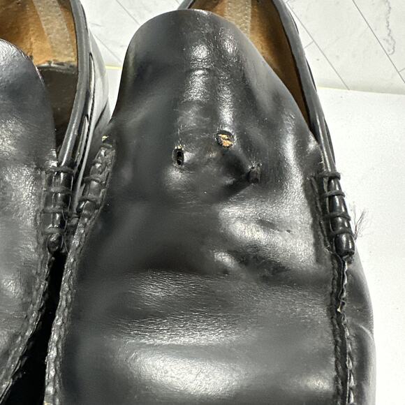 Vintage Biltrite Imperial Men's Size 10 W Black Leather Wingtip Tassel Loafers - Picture 3 of 12